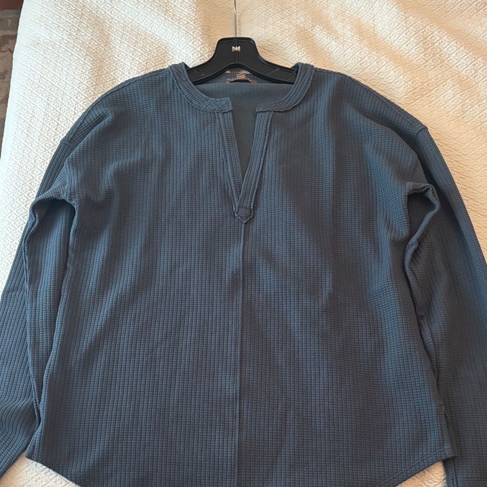 Lilla P Women's Dark Teal Long Sleeve Top